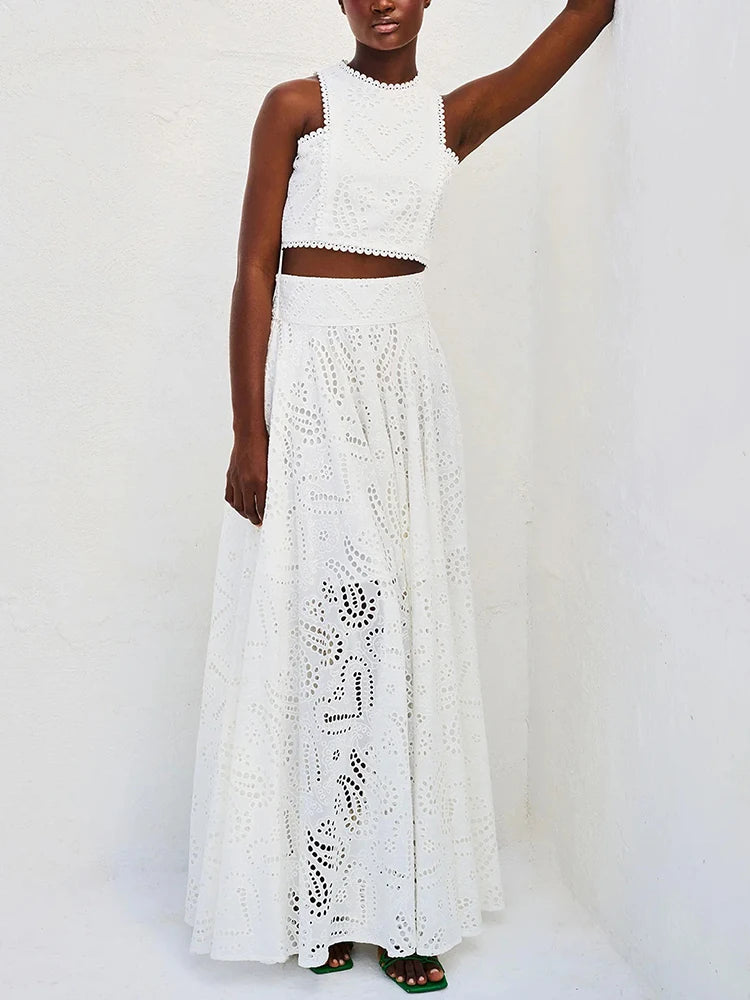 Embroidered Two Piece Set