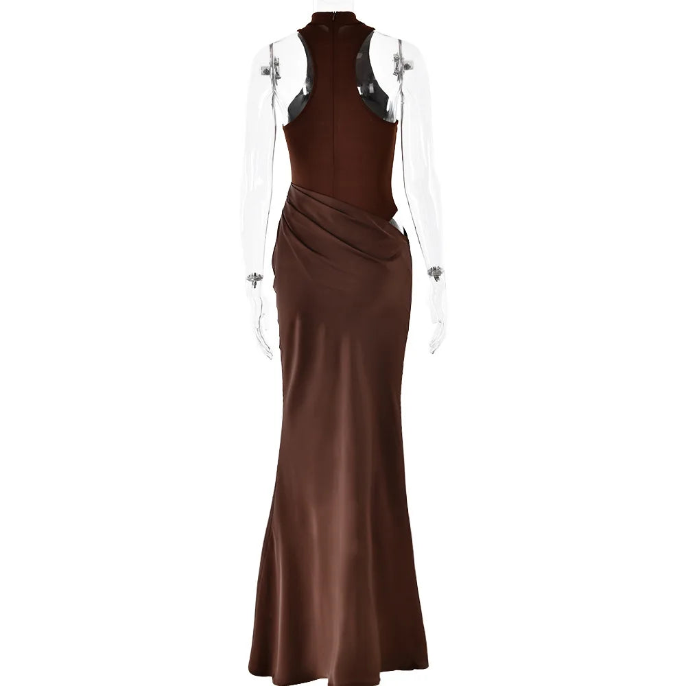 Juiana  Satin Maxi Dress