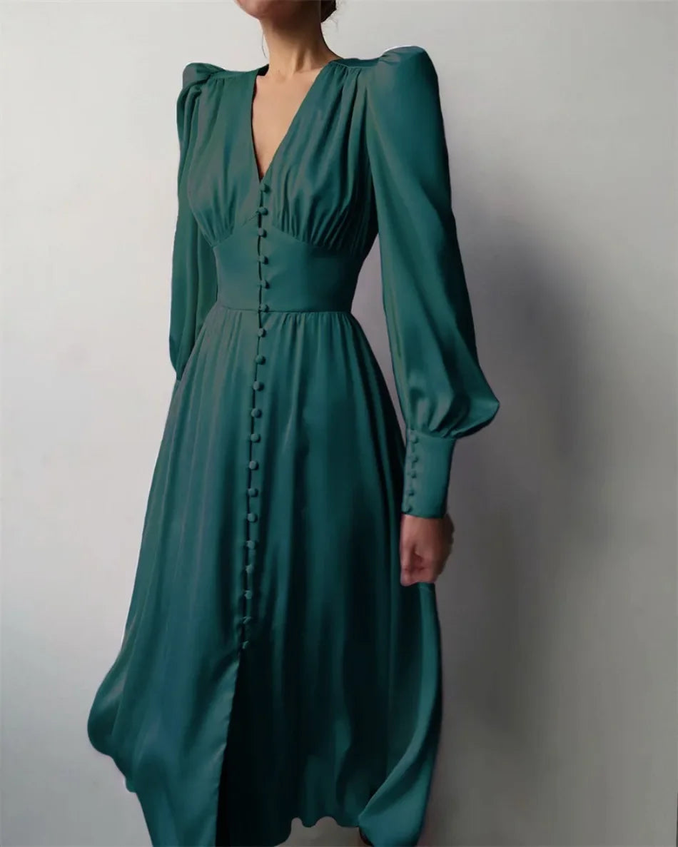 Khalesia Single Breasted  Dress