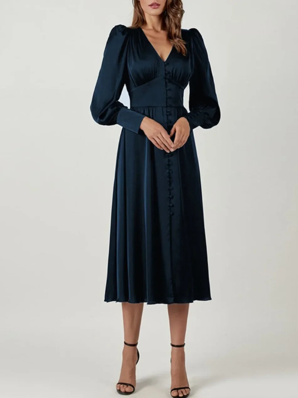 Khalesia Single Breasted  Dress