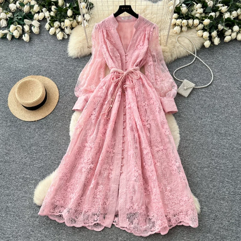 French  Embroidery Dress