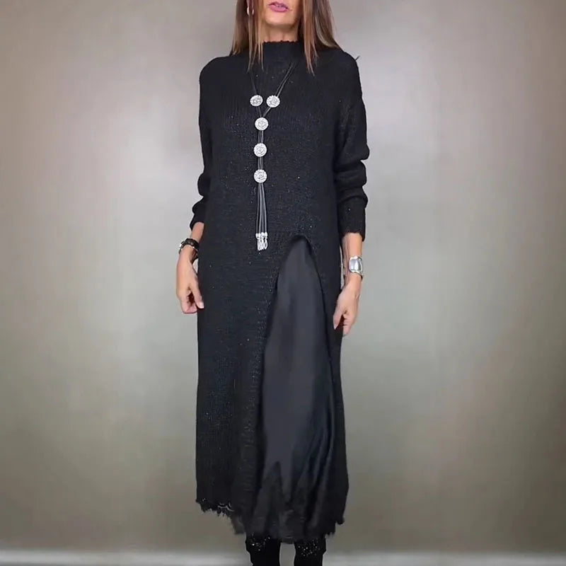 Knitted Sweater Dress Suit