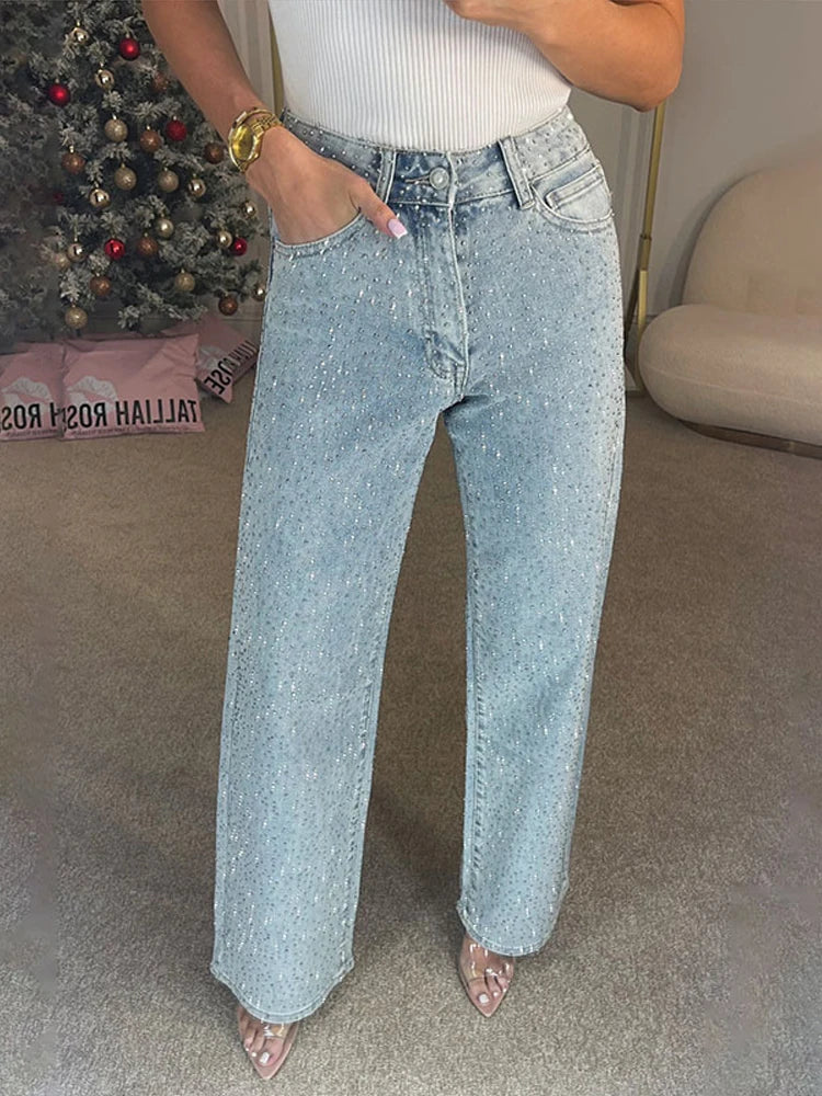 Shiny Rhinestone  Jeans