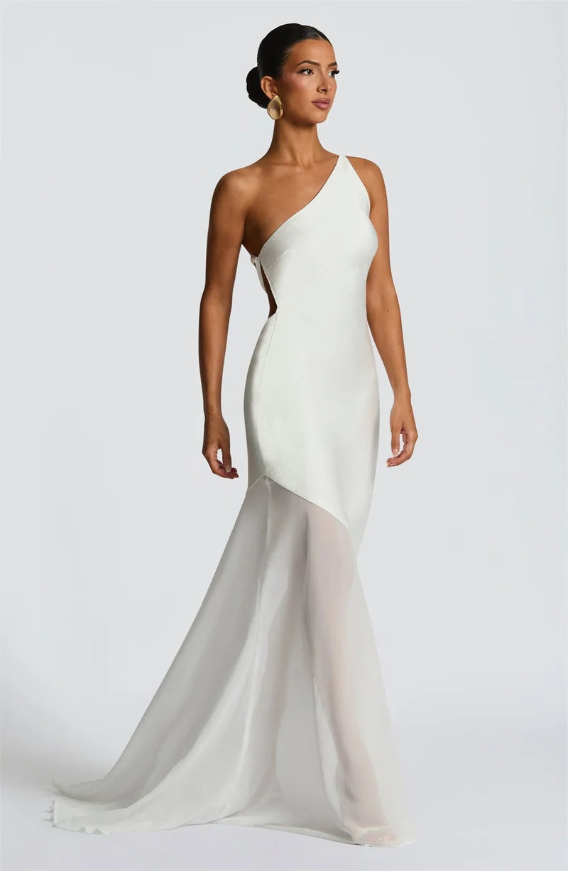 Kimberly One Shoulder Backless  Maxi Dress