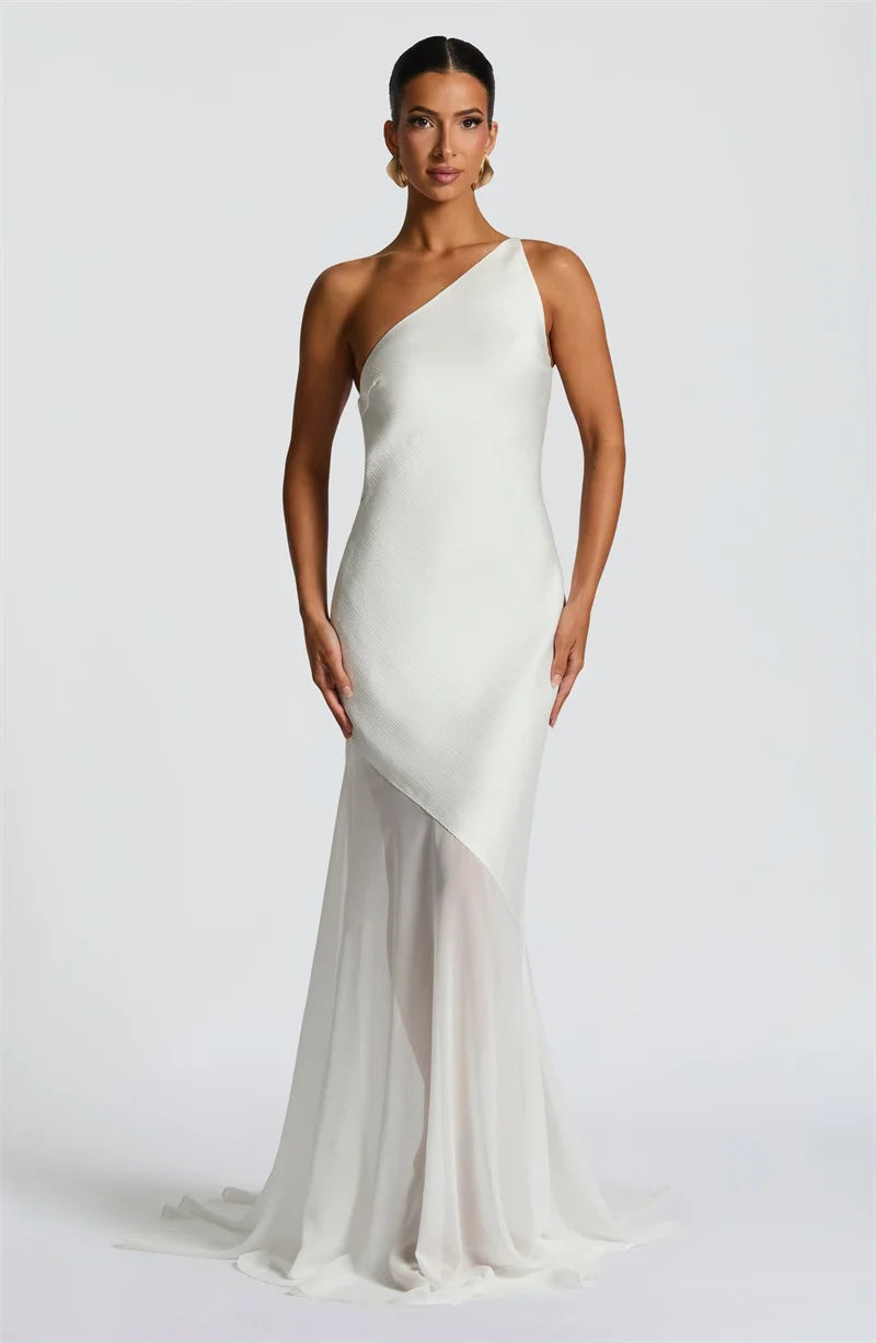 Kimberly One Shoulder Backless  Maxi Dress