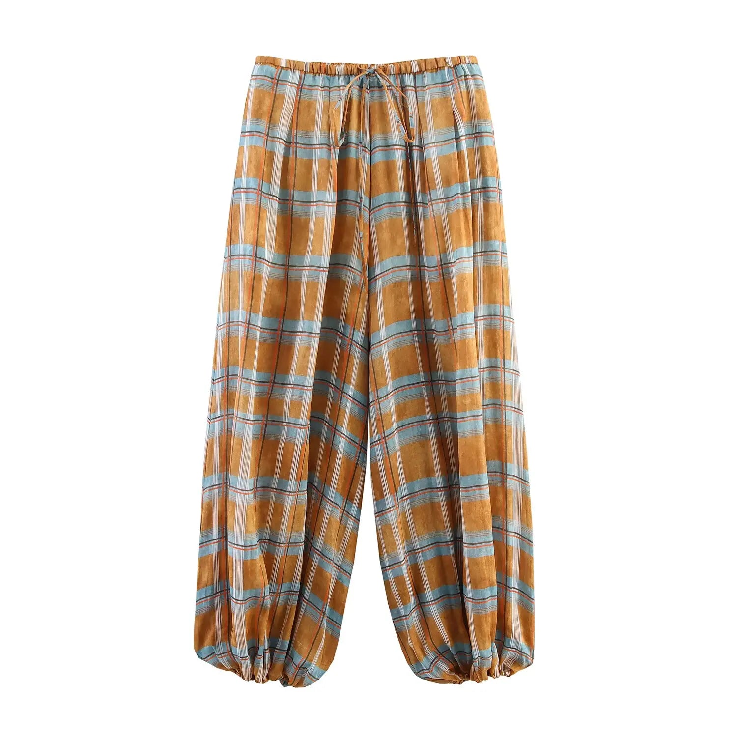 Plaid Printed Trousers