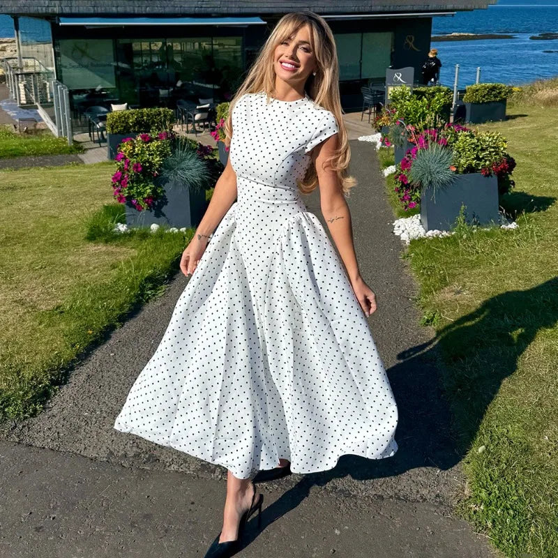 Polka Dot Long Dress Summer