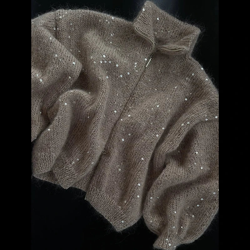 Sequin Knitted Cardigan