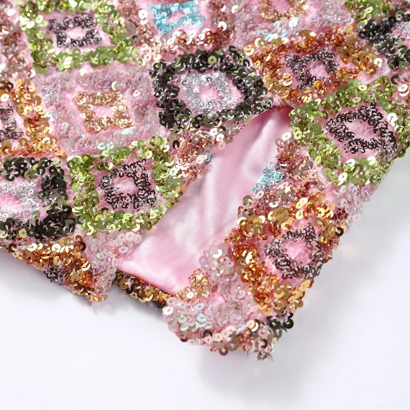 Sexy Sequined  Short Dress