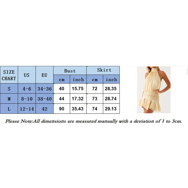 Halter Ruffle Mini Dress