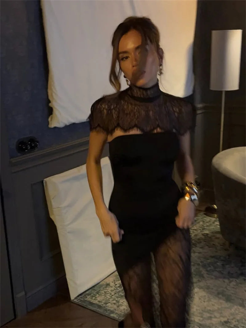 Ursula Lace Backless Mini Dress