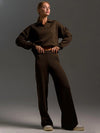 Daria Thick Knitted Suits Polo Neck Sweater & Wide Leg Pants