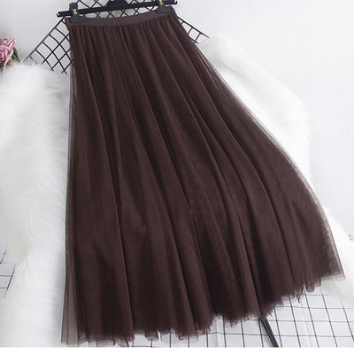 A LINE Long Tulle Skirt