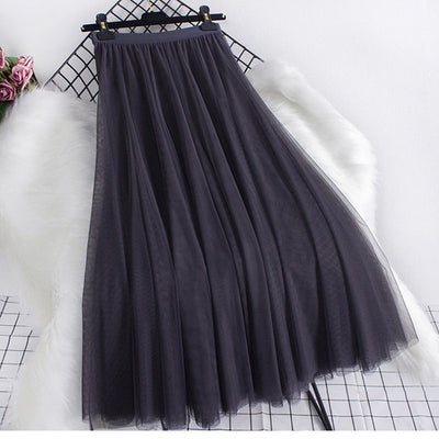 A LINE Long Tulle Skirt
