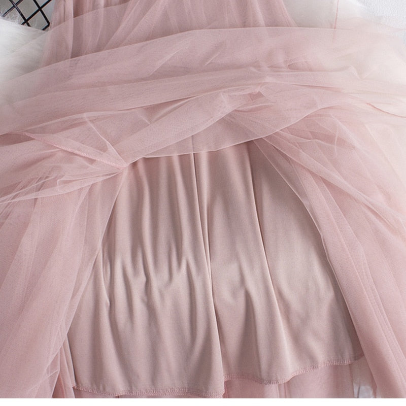 A LINE Long Tulle Skirt
