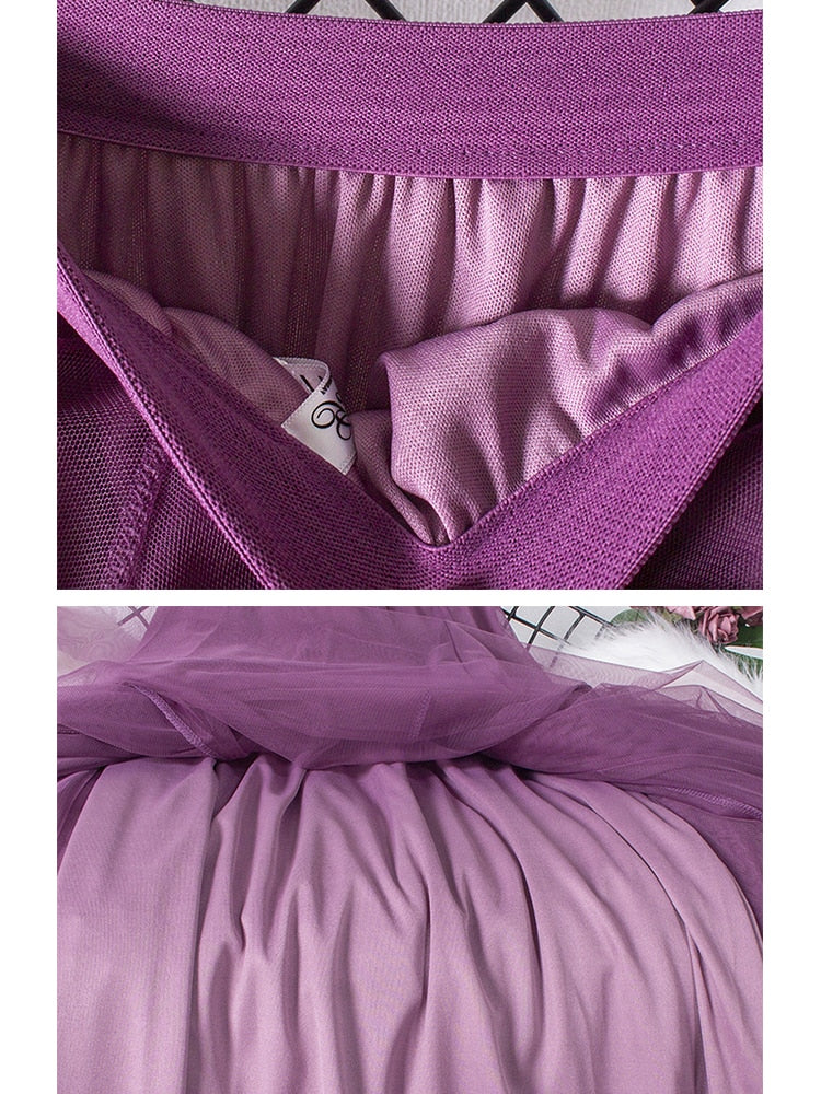A LINE Long Tulle Skirt