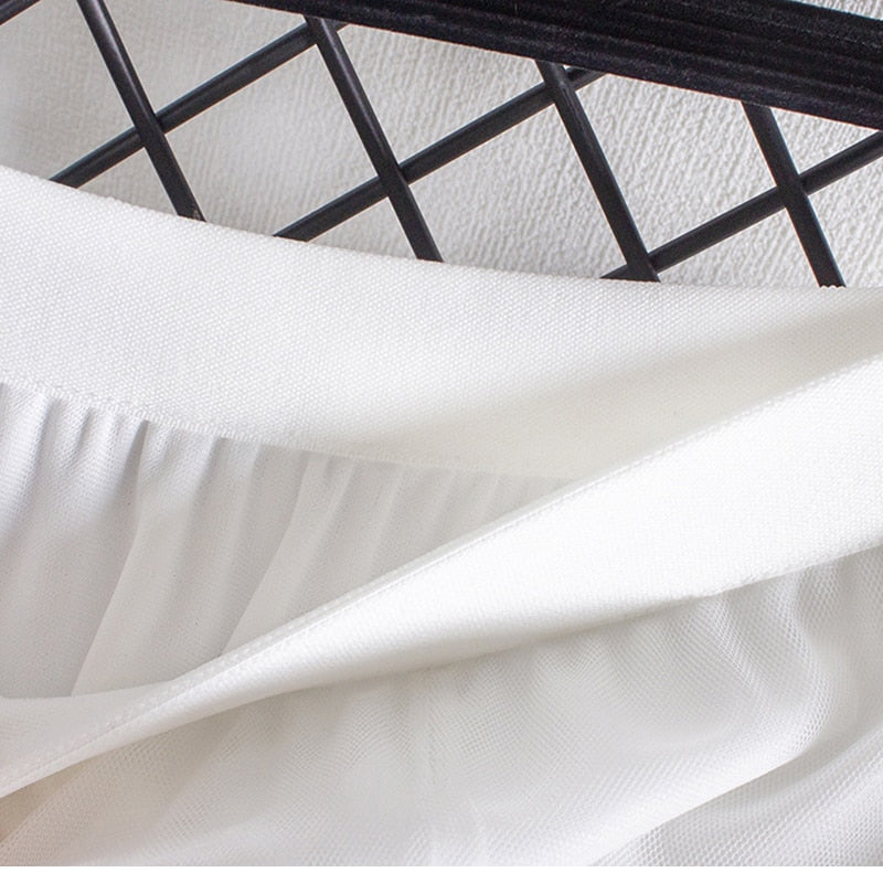 A LINE Long Tulle Skirt