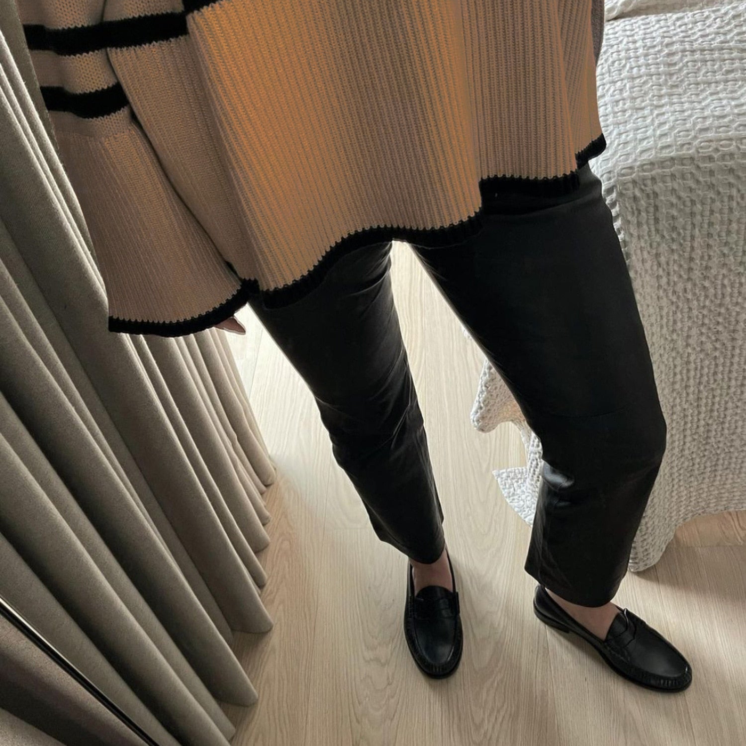 Striped Print Loose Pullover