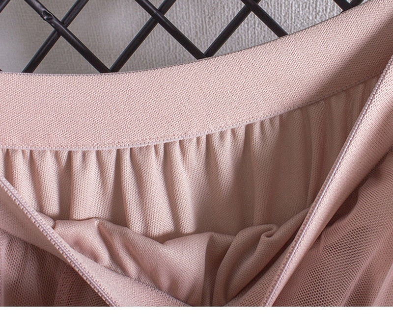 A LINE Long Tulle Skirt