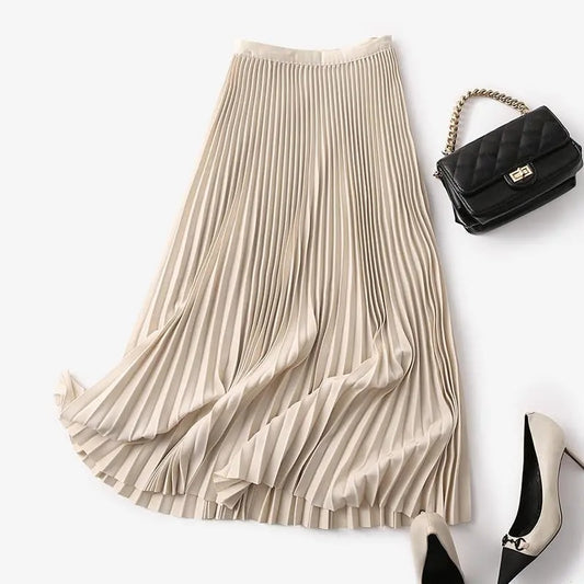 Long Pleated Skirt