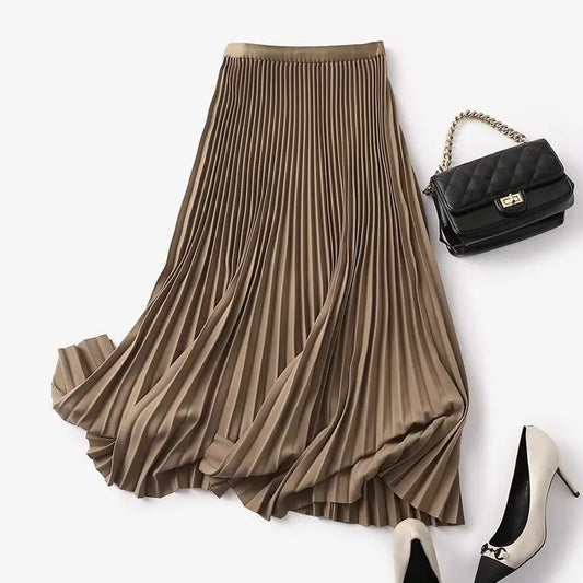 Long Pleated Skirt