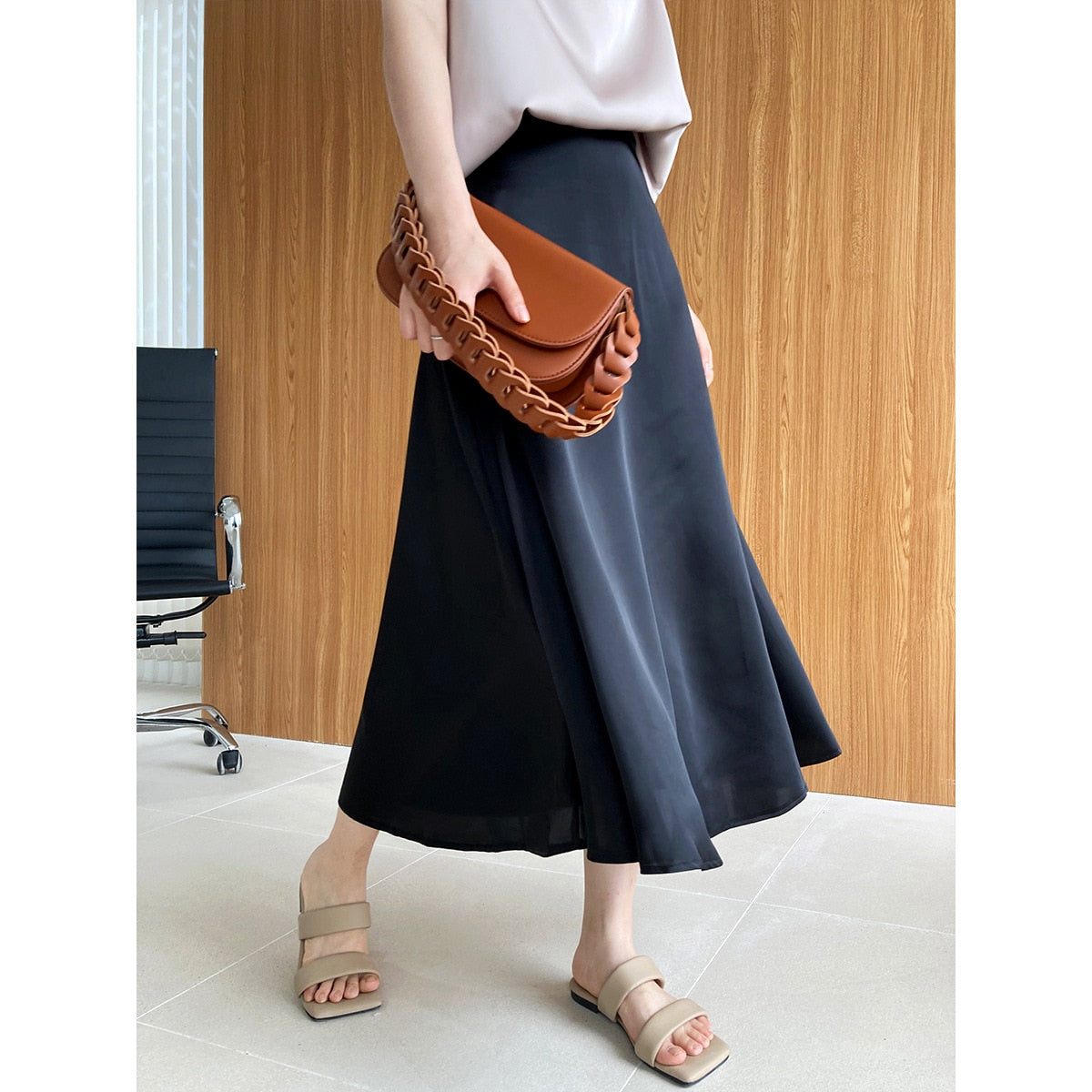 Irma Silk Satin Skirt
