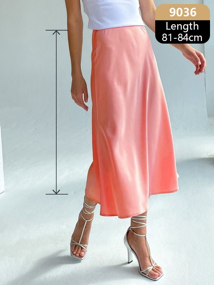 Irma Silk Satin Skirt