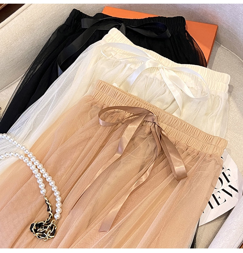 KERIN  Tulle Long Skirt