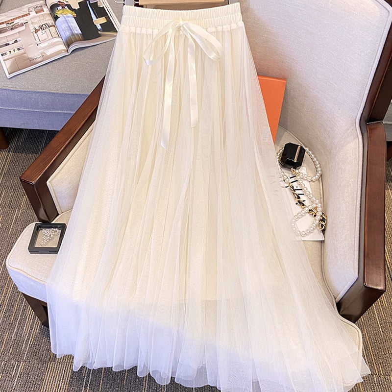 KERIN  Tulle Long Skirt