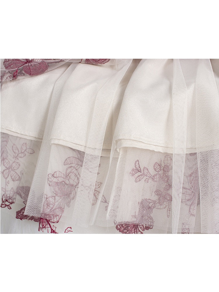 Butterfly Tulle Long Skirt