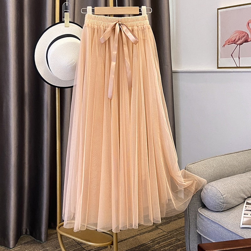 KERIN  Tulle Long Skirt