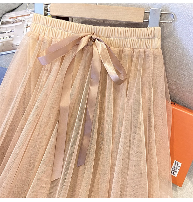 KERIN  Tulle Long Skirt