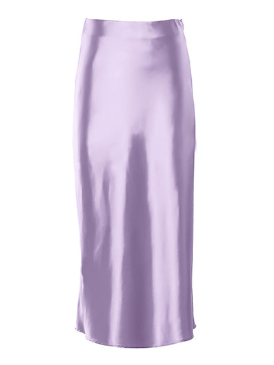 Irma Satin Silk Midi Skirt