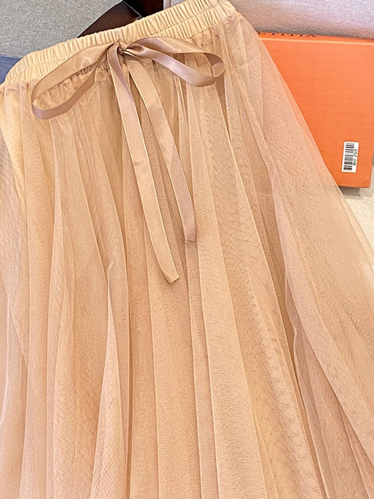 KERIN  Tulle Long Skirt