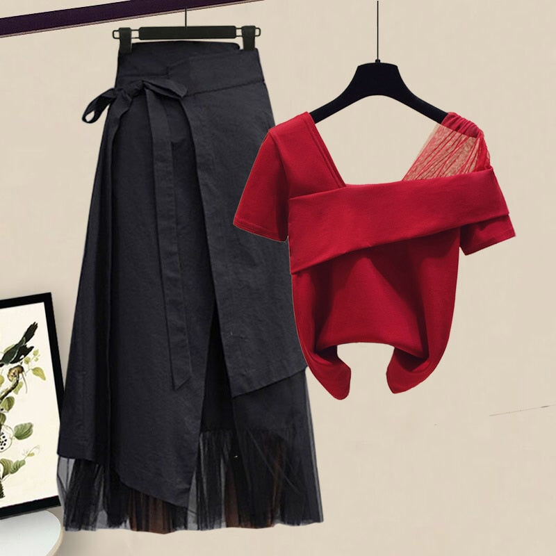 Tops + Asymmetric Skirt 2