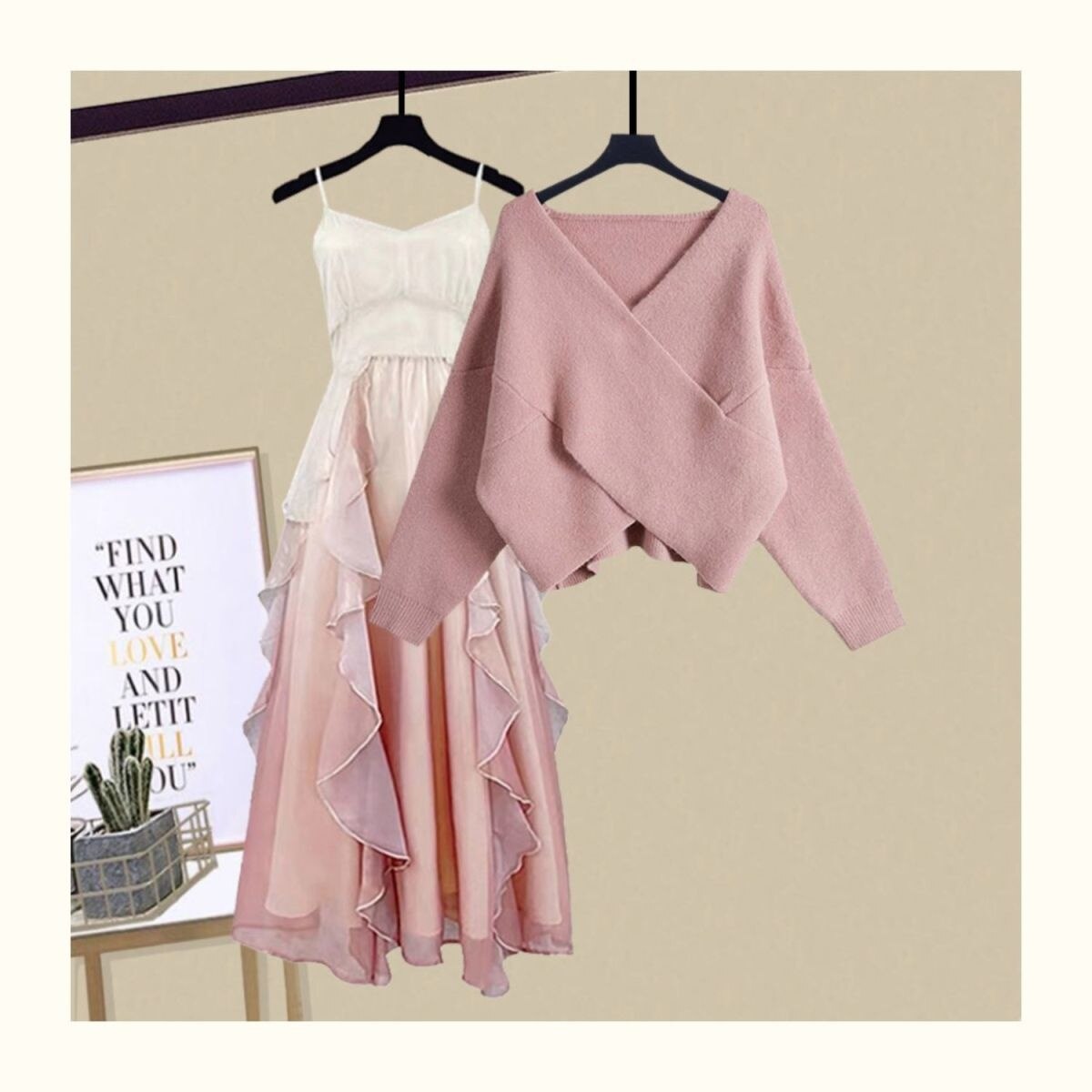 Sweet Pink Dress Set