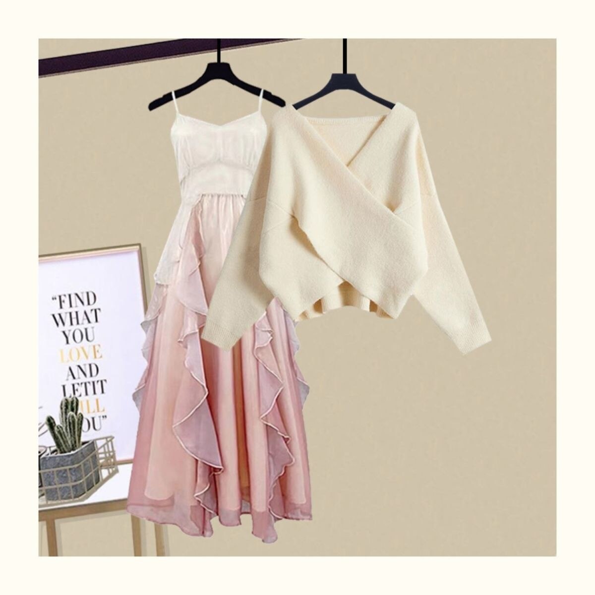 Sweet Pink Dress Set