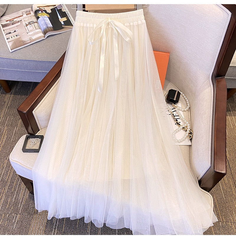 KERIN  Tulle Long Skirt