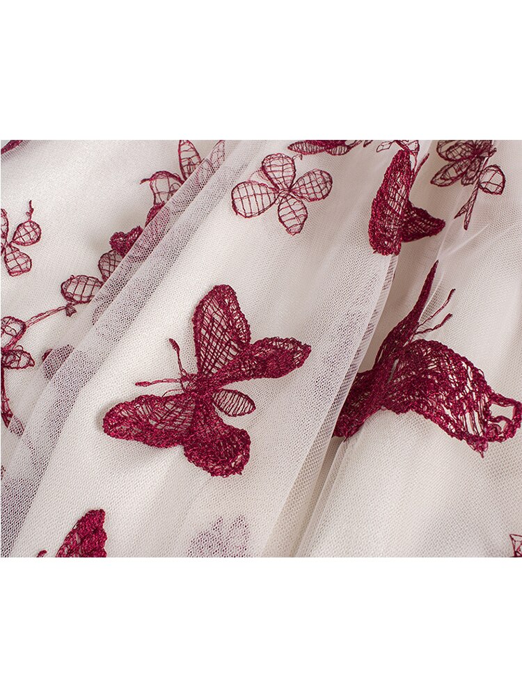 Butterfly Tulle Long Skirt