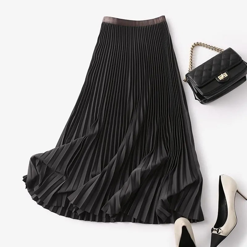 Long Pleated Skirt