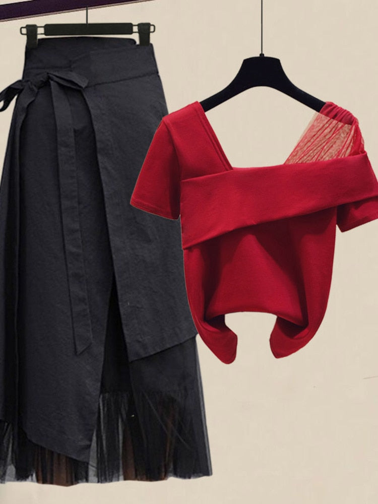 Tops + Asymmetric Skirt 2