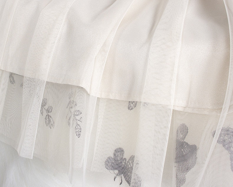 Butterfly Tulle Long Skirt