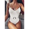 Ribbed SwimSuit With Belt