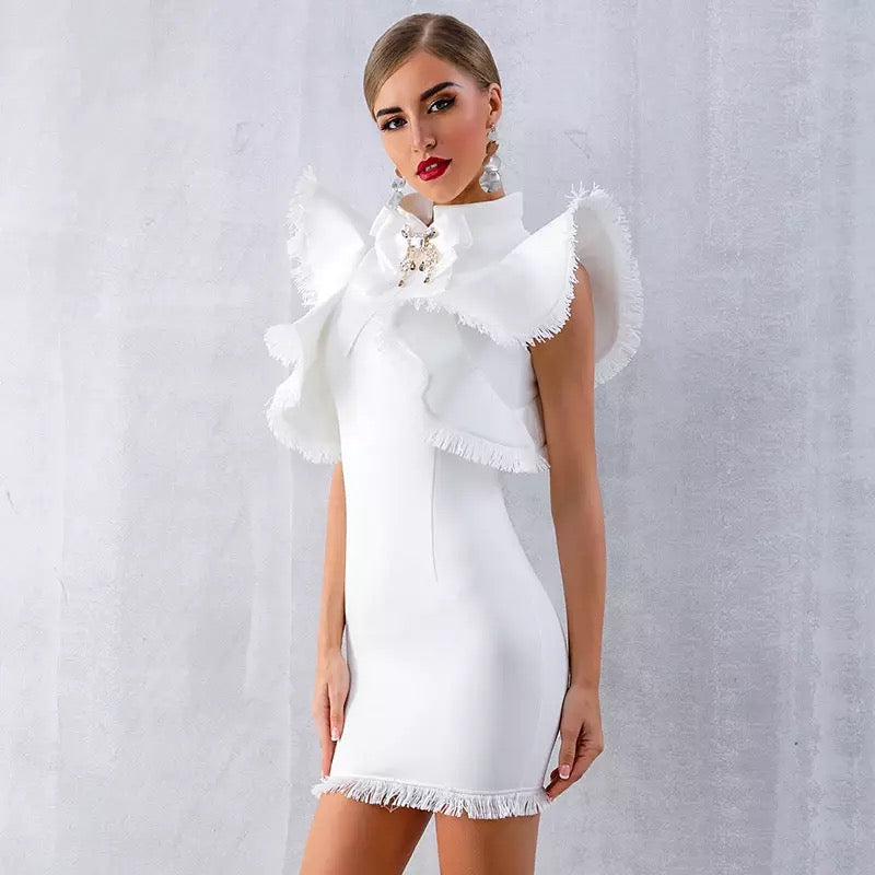 White haven mini dress