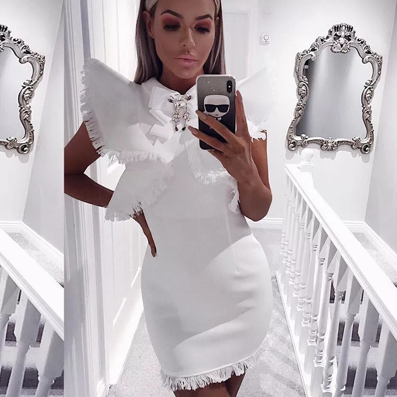 White haven mini dress