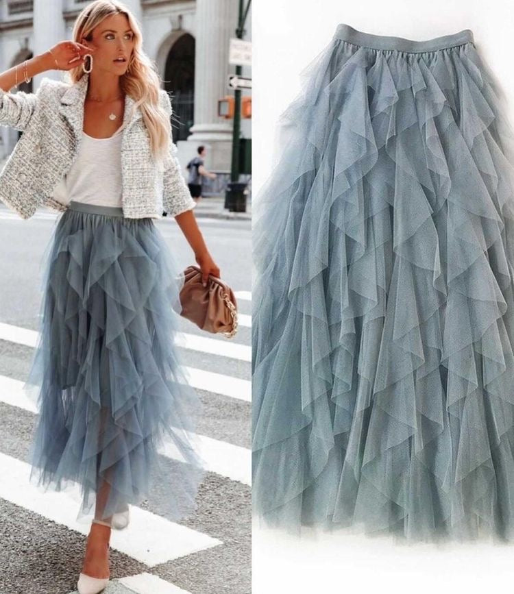 Tutu Tulle Long Maxi Skirt
