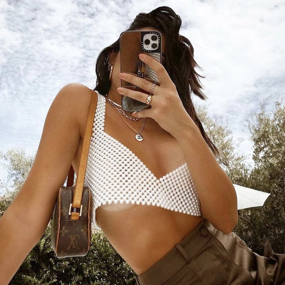 Pearl Vest Crop Top