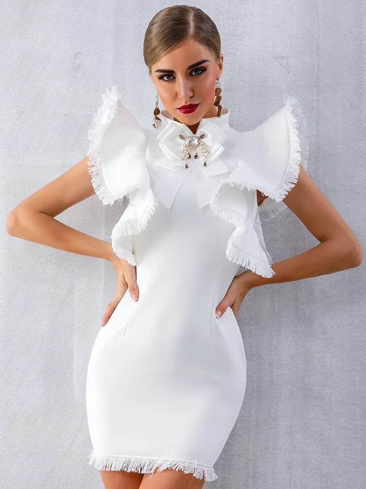 White haven mini dress