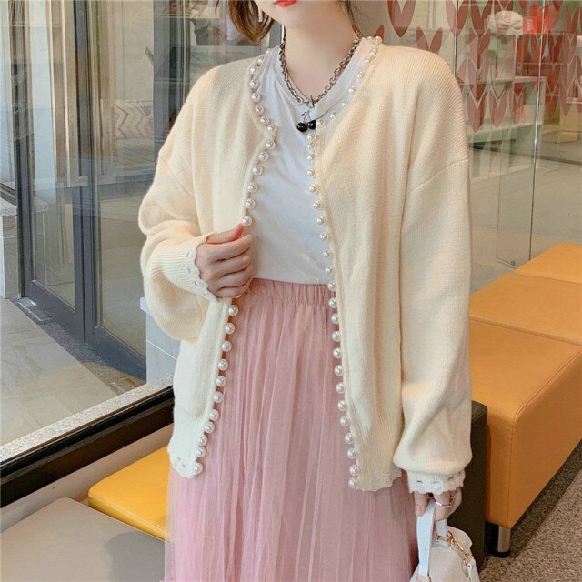 Pearls Cardigan
